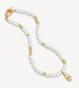 Drop Pearl Collar Chain