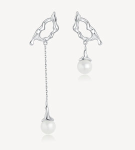 Unique Asymmetric Pearl Earrings