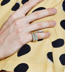 Jupiter Silver Ring with Four Pointed Star