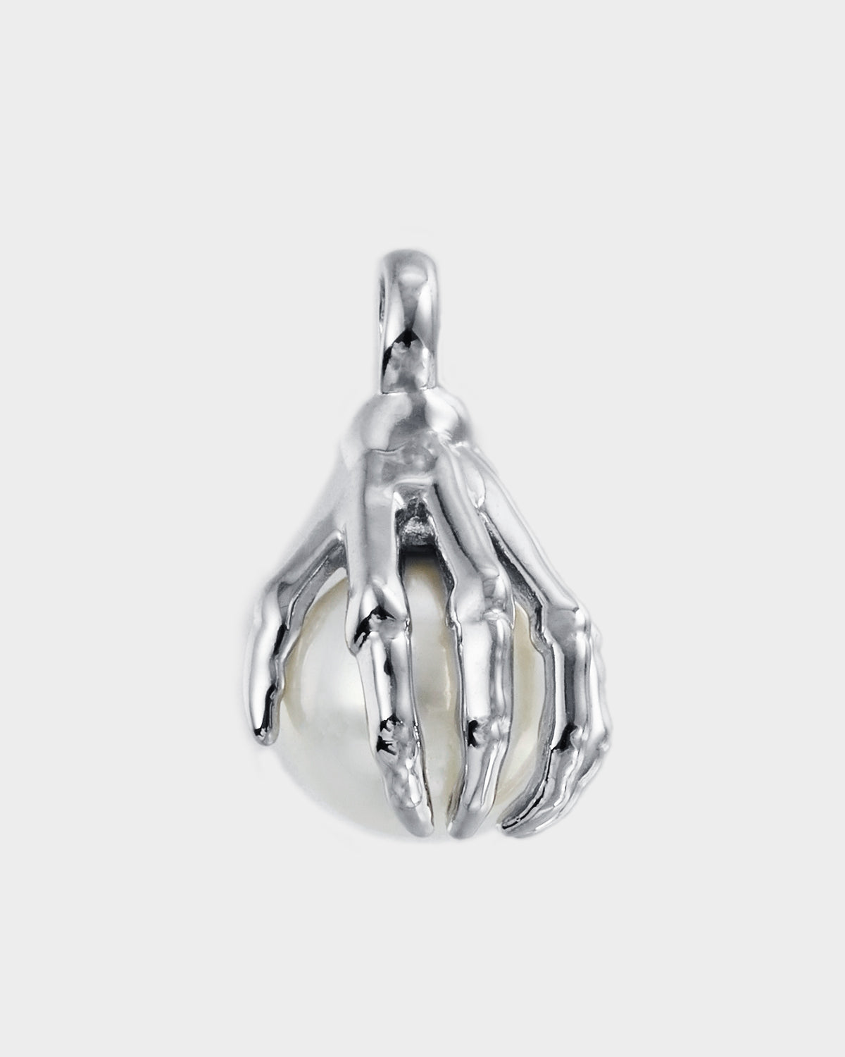 Silver Skeletal Claw Pendant