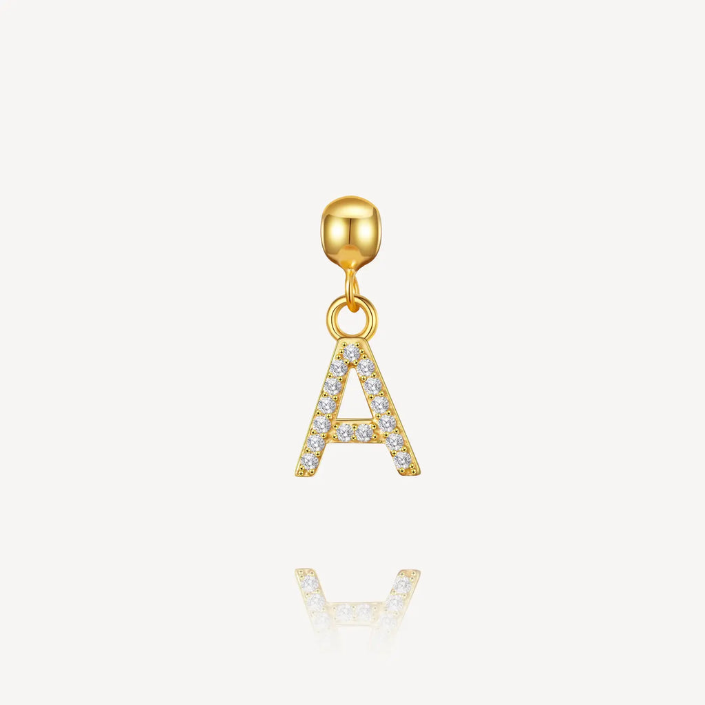 necklace charm, letter charm, initial charm, A