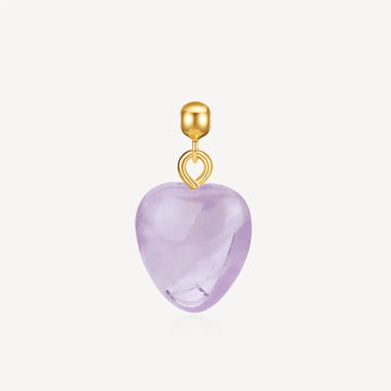 necklace charm, gem charm, Lavender Stone Charm