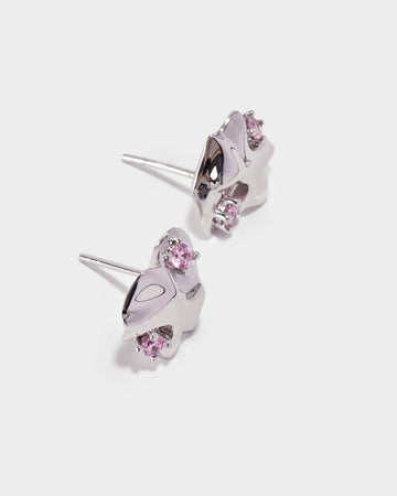 silver ruby earrings, silver sapphire earrings, silver emerald earrings