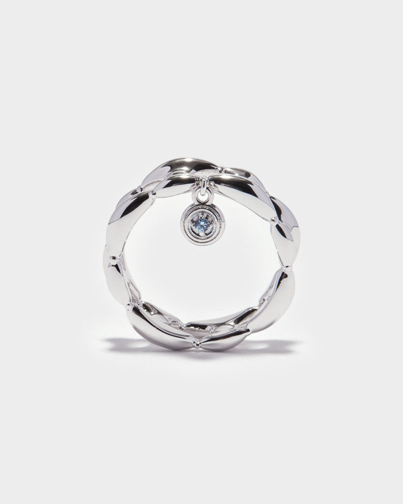 white gold geometric ring, white gold abstract ring, white gold asymmetrical ring